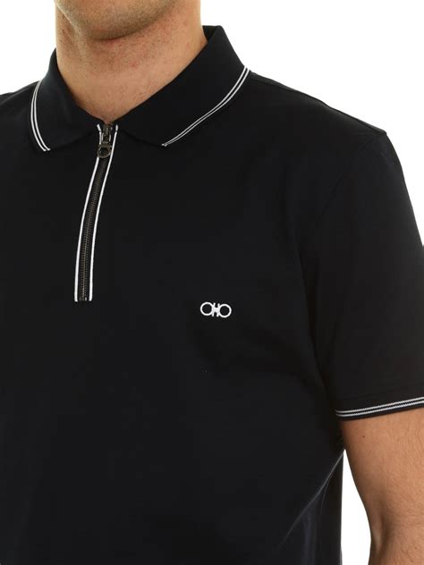 salvatore ferragamo polo zip.